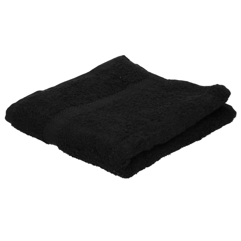 Voordelige badhanddoek zwart 70 x 140 cm 420 grams