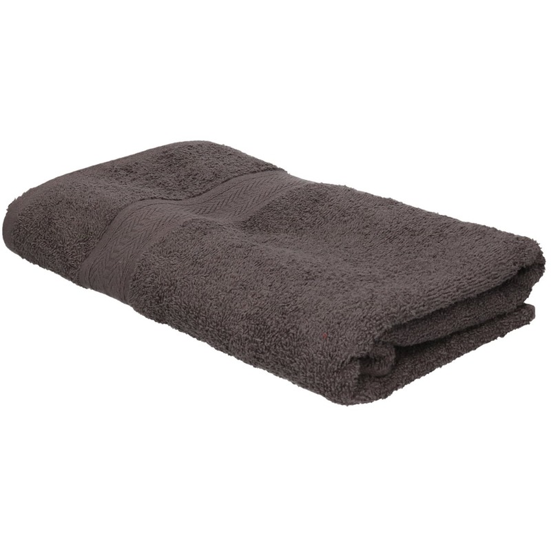 Voordelige badhanddoek grijs 70 x 140 cm 420 grams