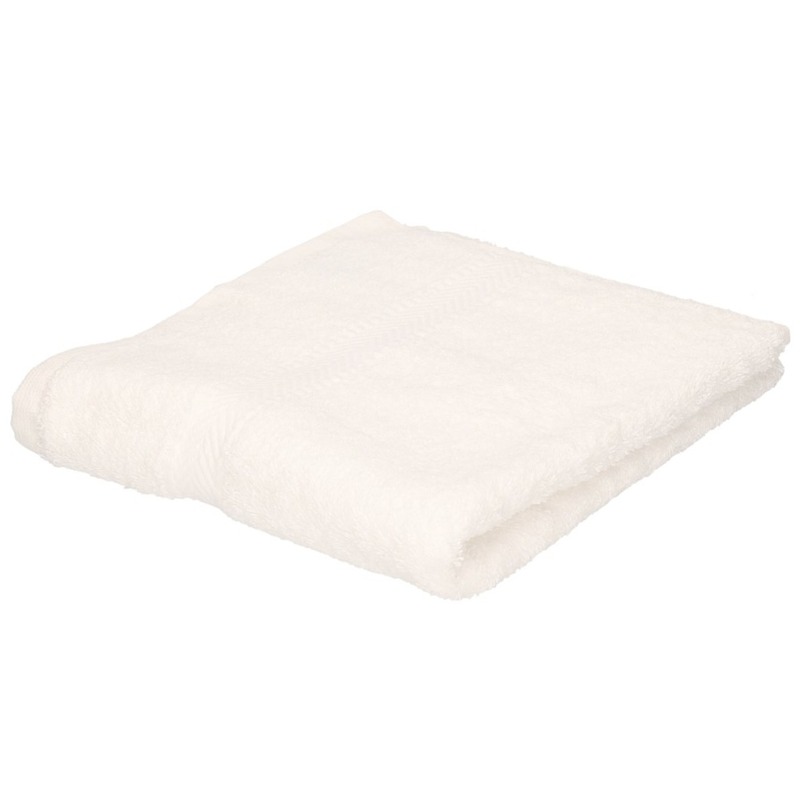 Set van 6x stuks badhanddoeken wit 50 x 90 cm 550 grams